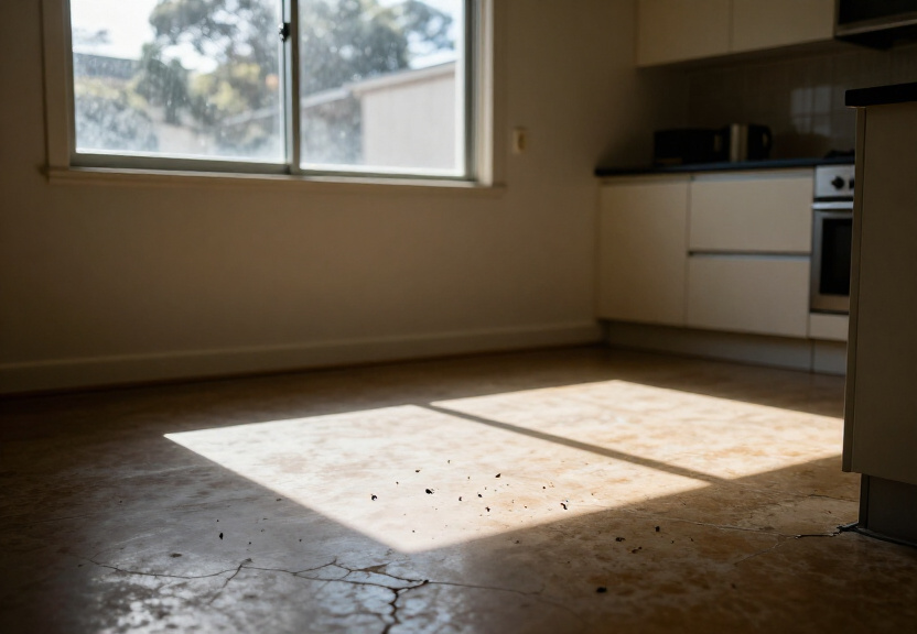 Rodent droppings in a Cabarita garage before pest control